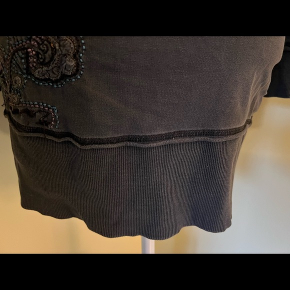 Vertigo Paris Grey embellished sweatshirt Large worn once hoodie - Picture 7 of 12